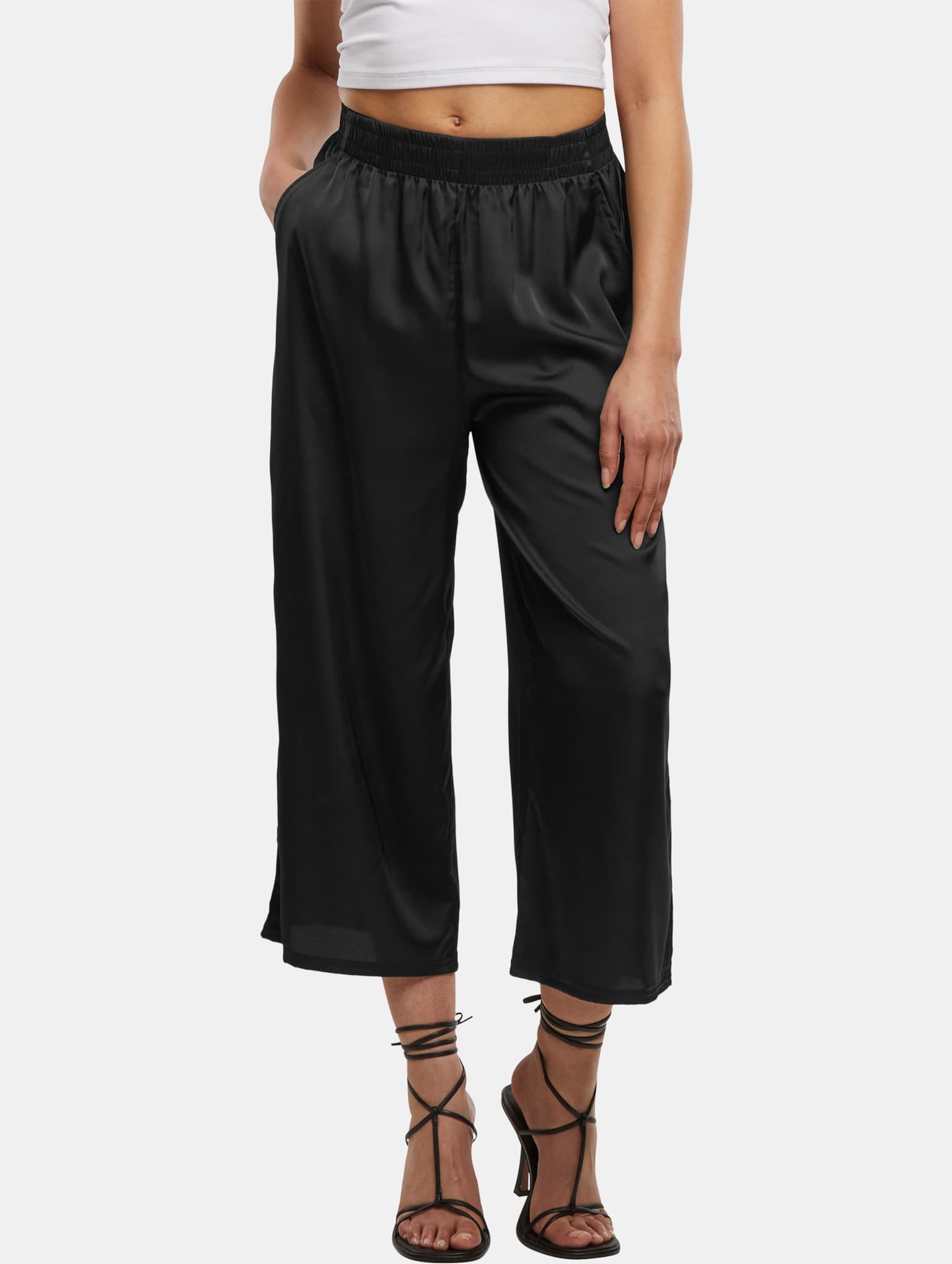Urban Classics Ladies Satin Wide Leg Culotte