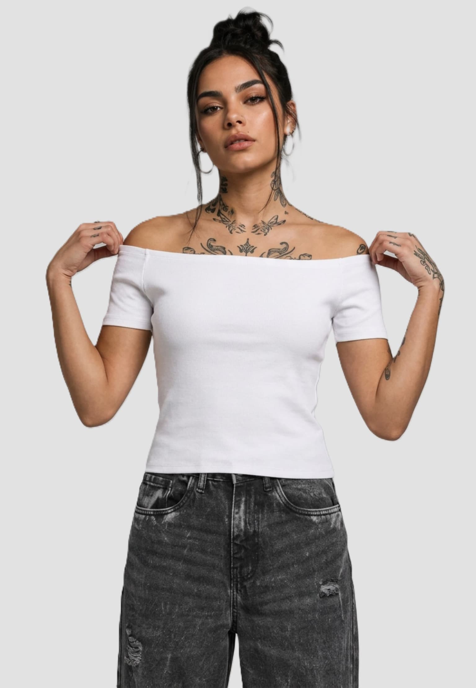 Urban Classics – Urban Classics Ladies Essentials Off Shoulder Rib Tee