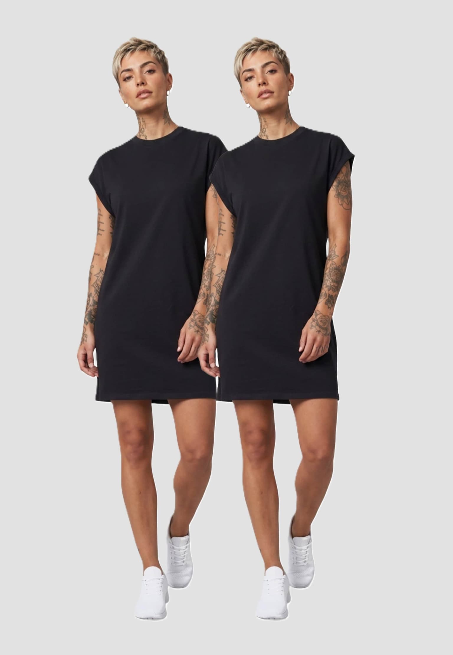 Urban Classics Ladies Extended Shoulder Dress 2-Pack
