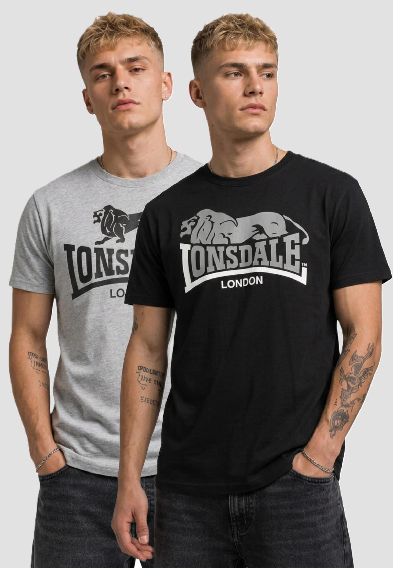 Lonsdale London Loscoe Double Pack T-Shirt