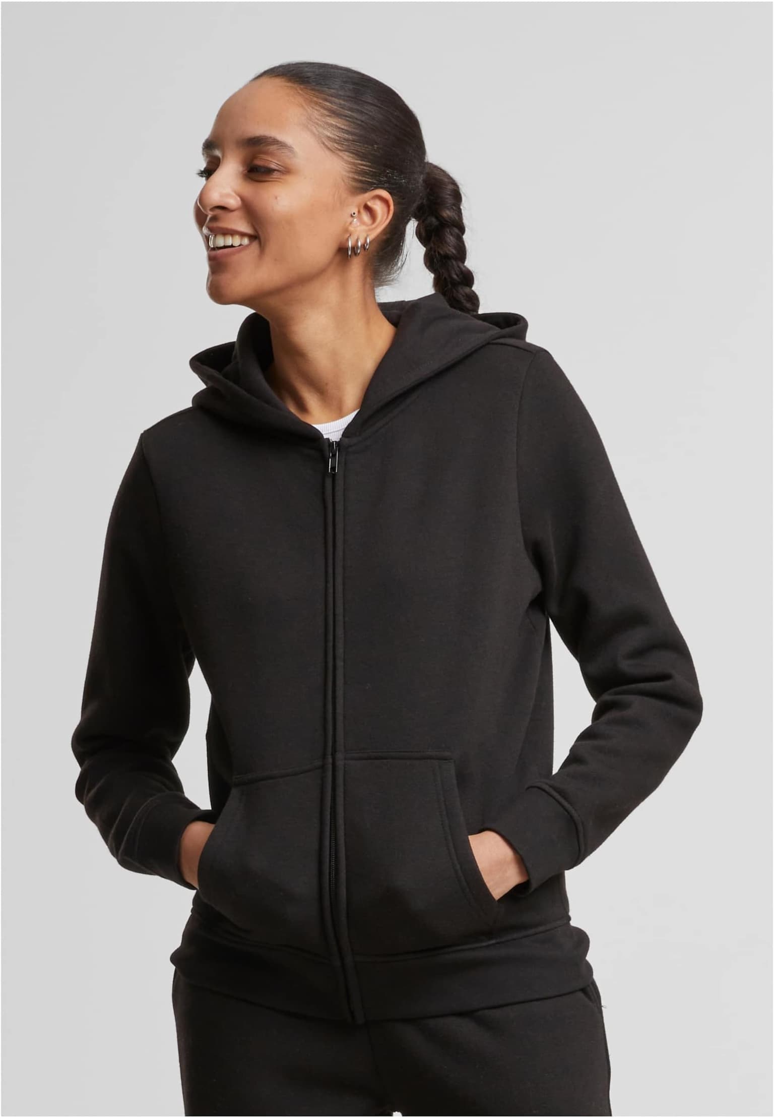 Urban Classics Ladies Basic Essential Zip Hoody
