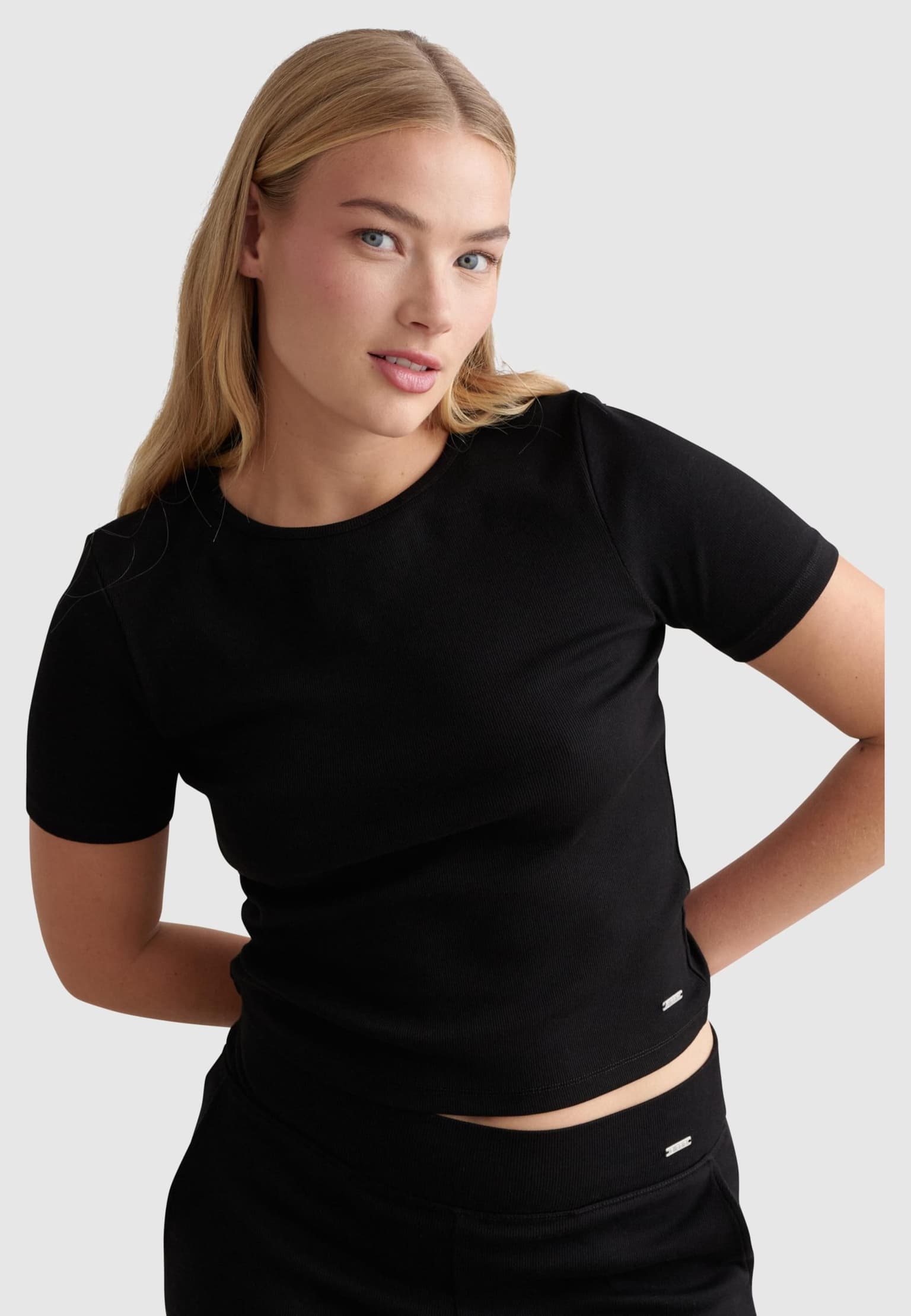 AIMN Ease Ribbed Short Sleeve