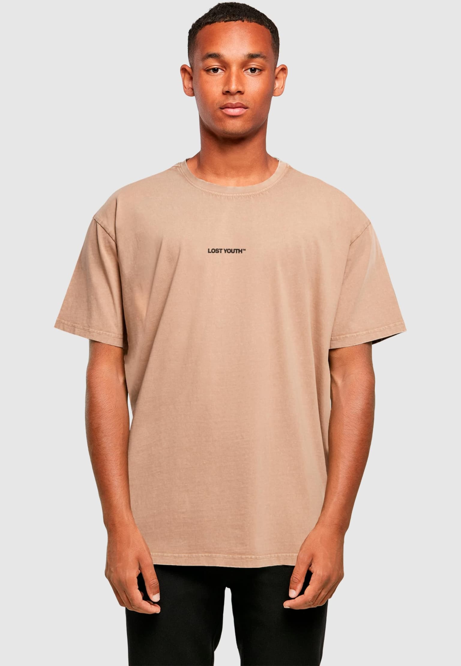Lost Youth LY ACID WASHED TEE - BUTTERFLY V.3