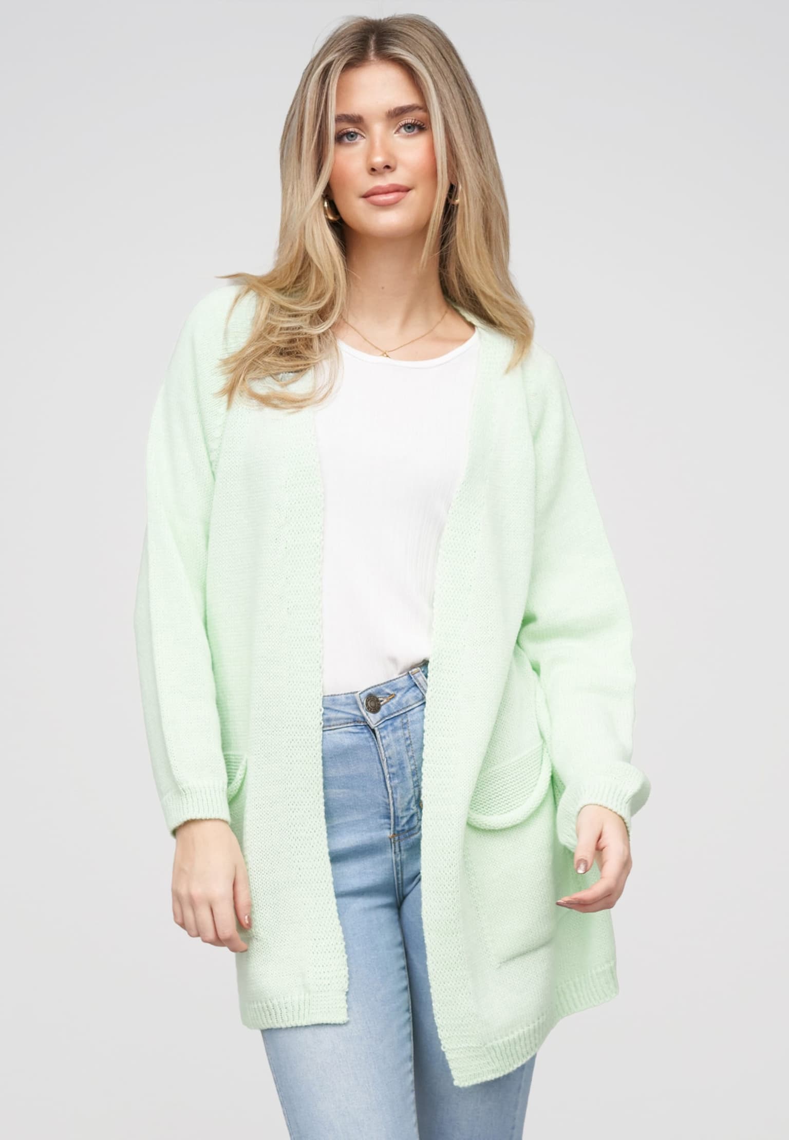Cloud5ive Long Open Cardigan with 2 Pockets