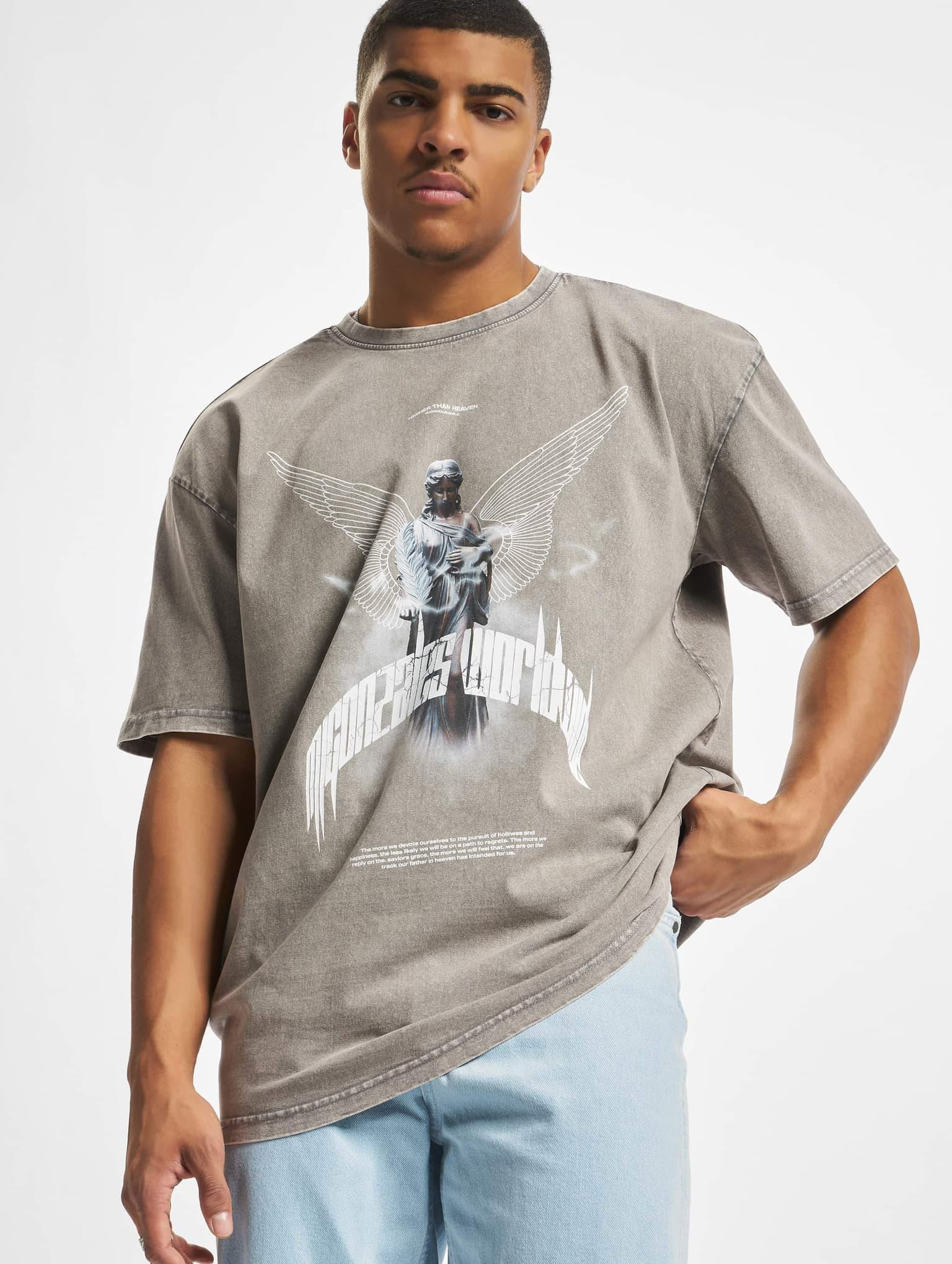 MJ Gonzales HIGHER THAN HEAVEN V.1 Acid Washed Heavy Oversize Tee