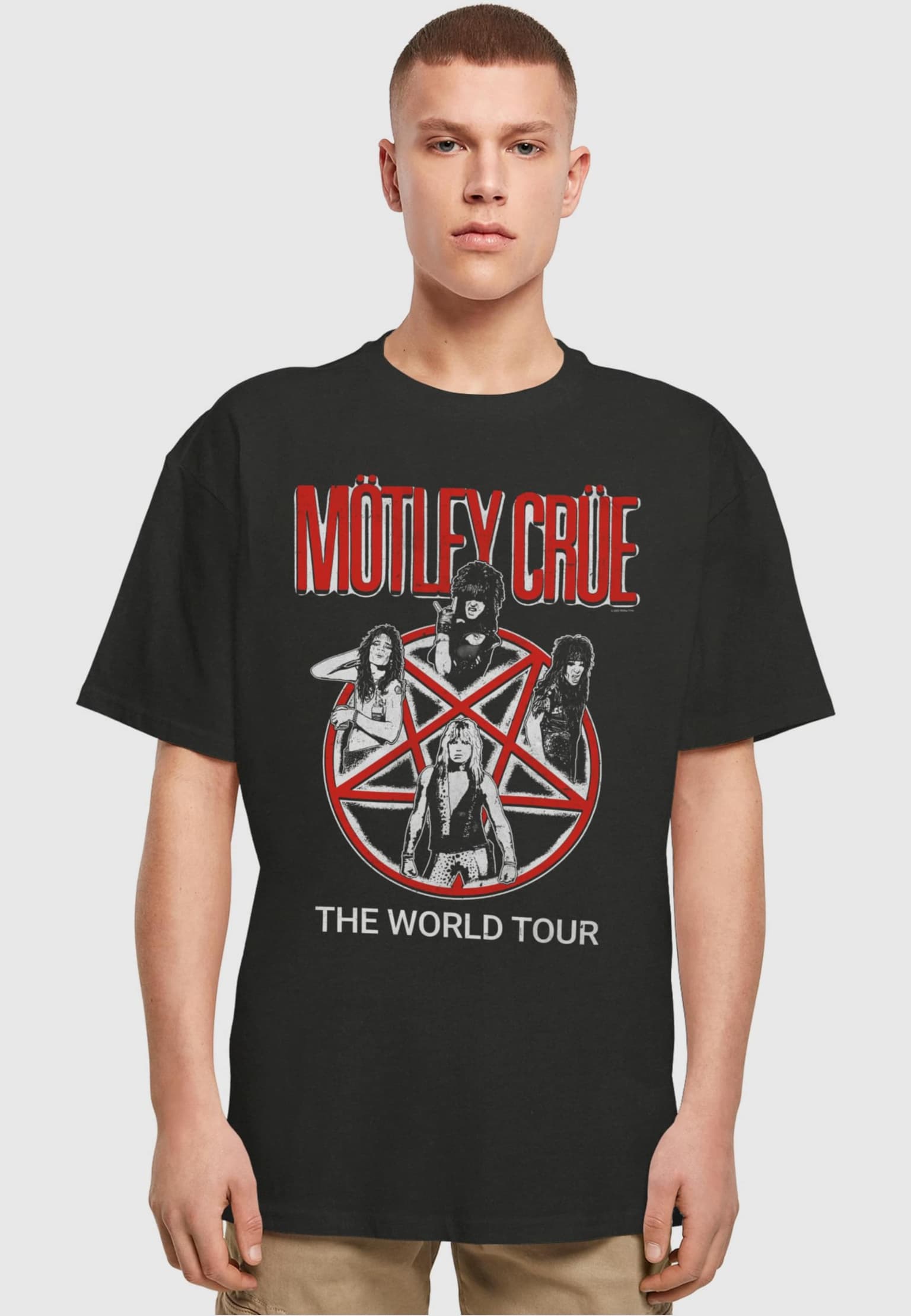Merchcode Motley Crue - Vintage World Tour Heavy Oversize Tee