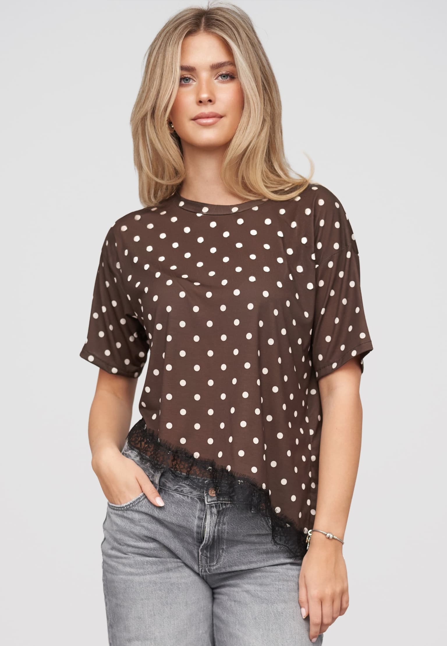 Cloud5ive Asymetric Lace Shirt