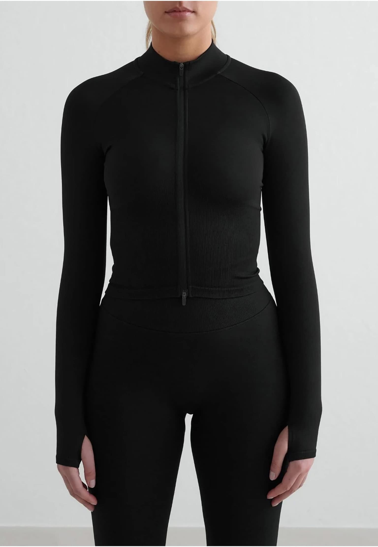aimn Shape Seamless Zip Jacket