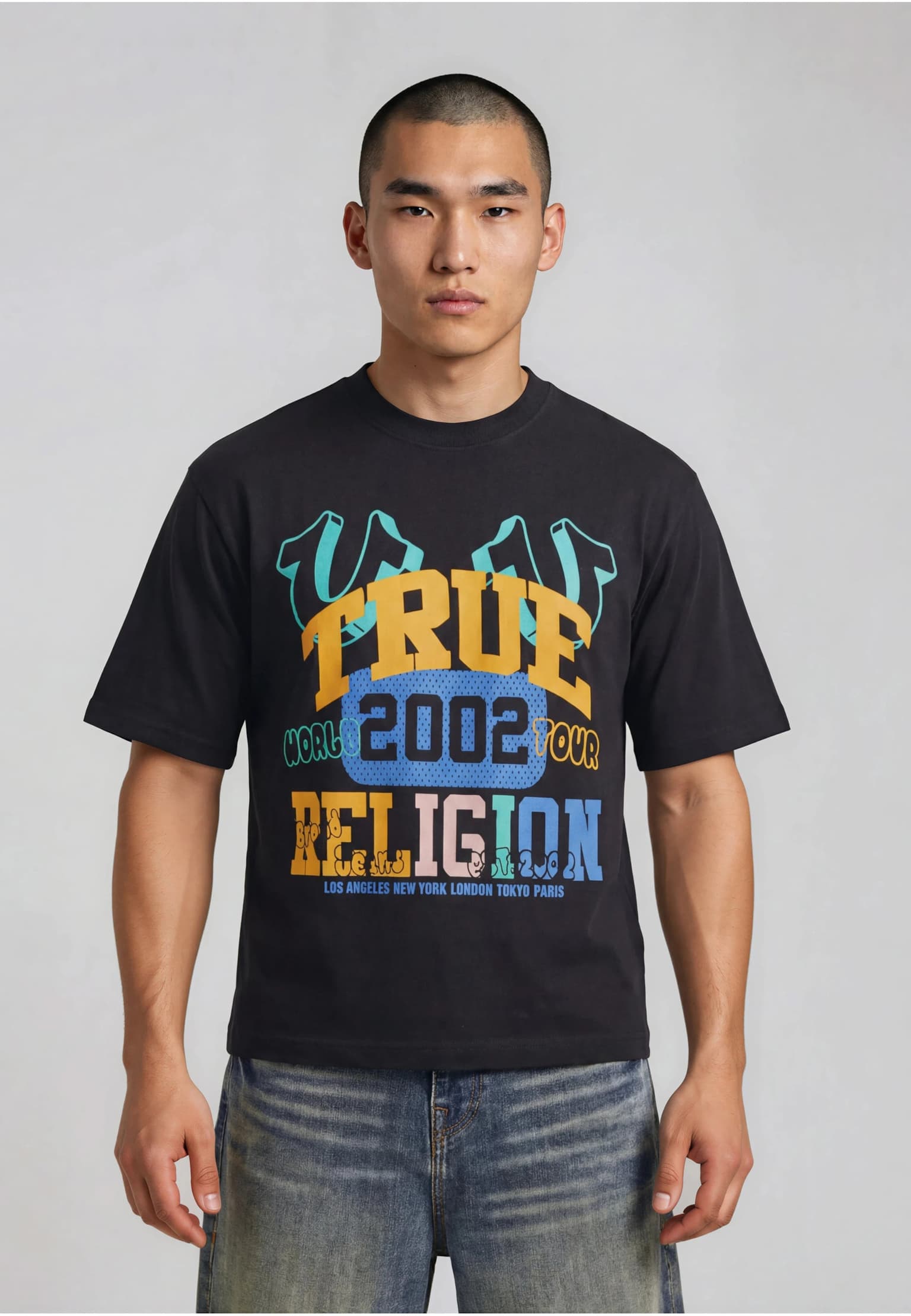 True Religion SS TRUE UNIVERSITY BOXY TEE
