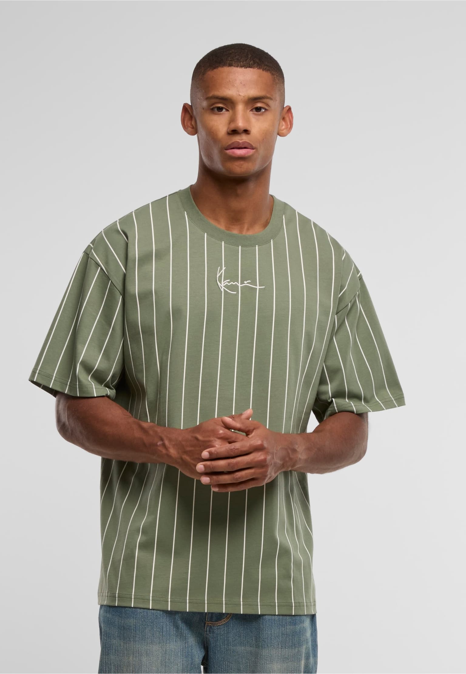 Karl Kani Small Signature Essential Pinstripe Tee