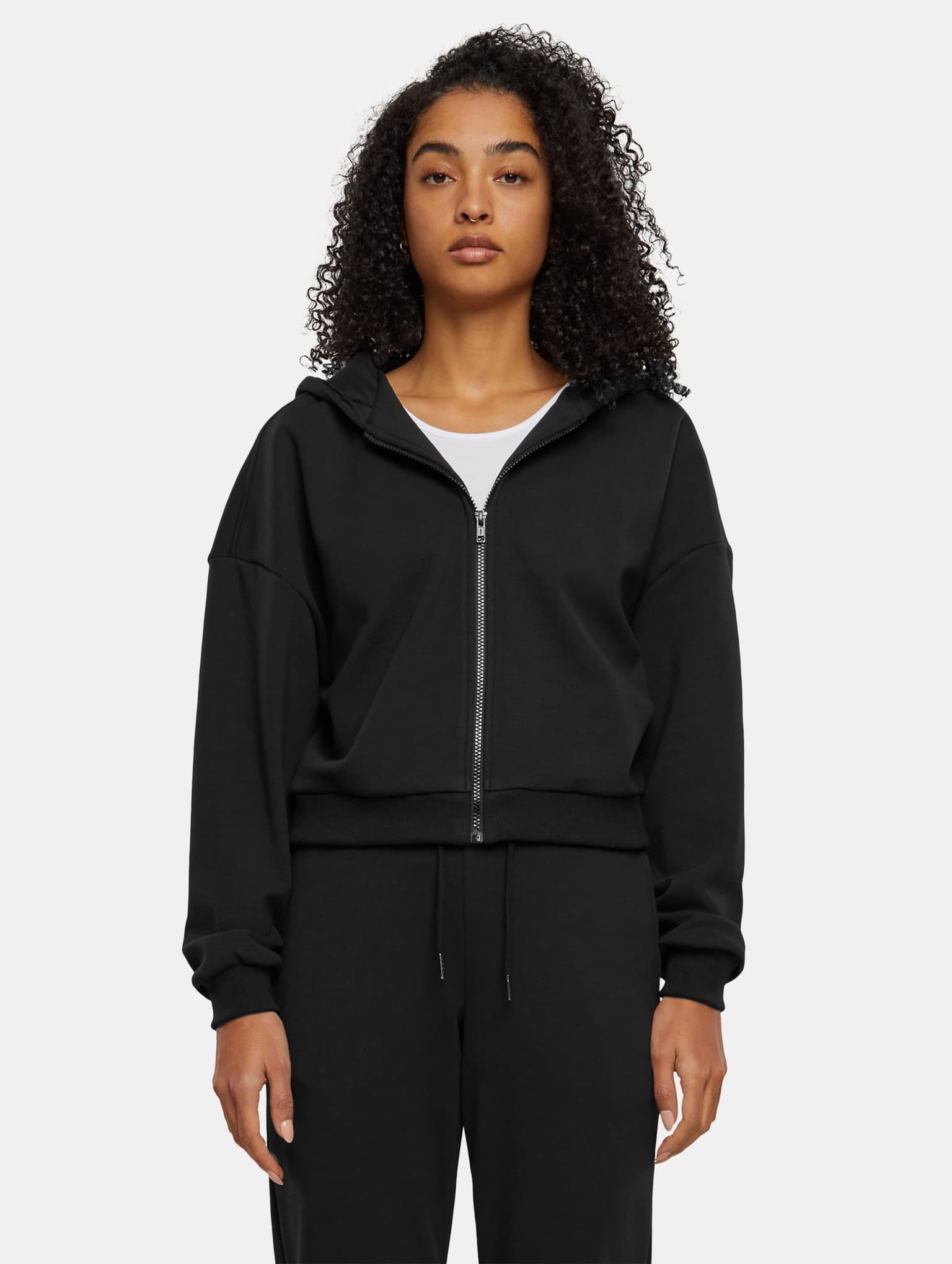 Urban Classics Ladies Cozy Short Zip Hoody