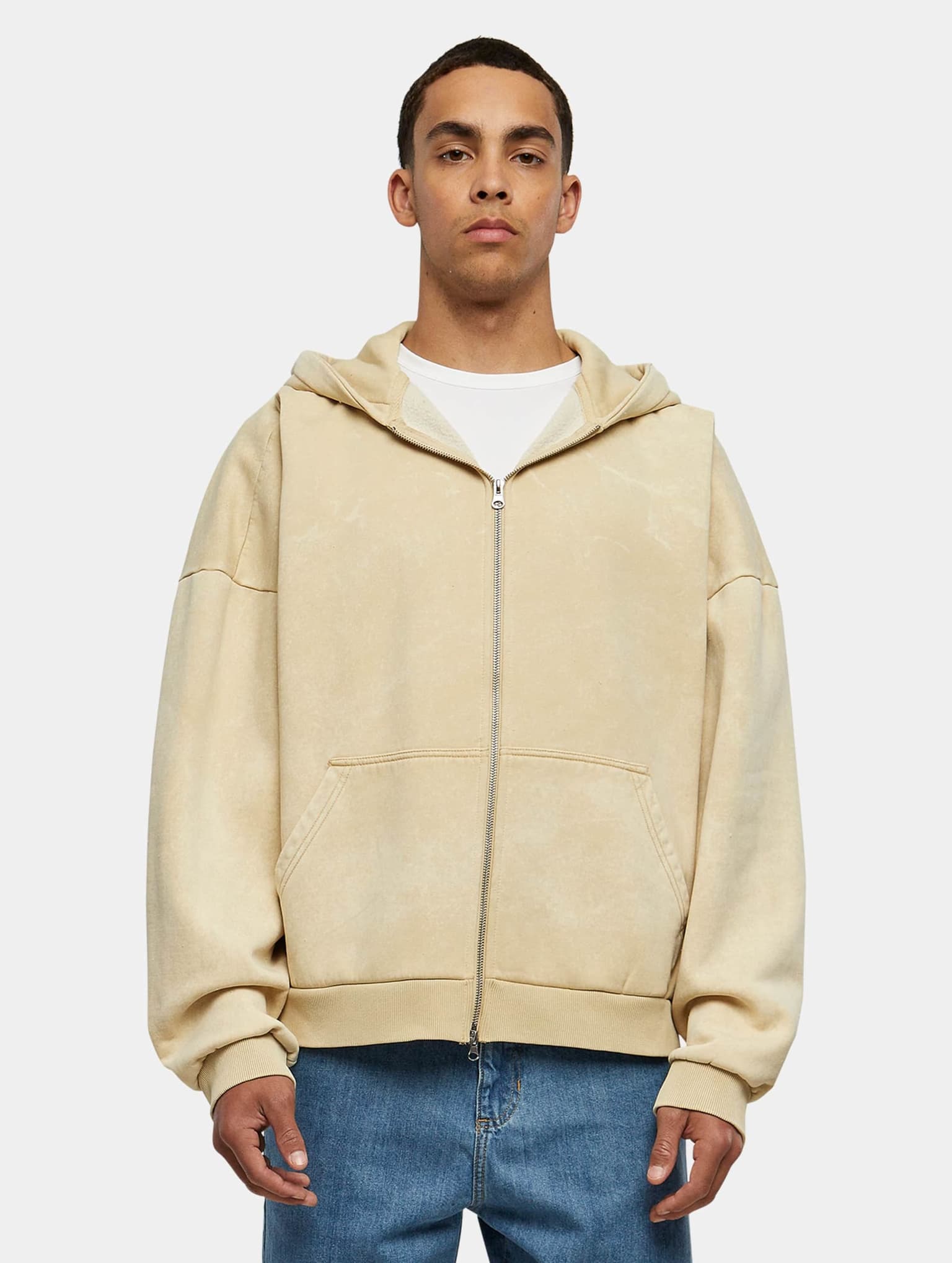 Urban Classics Heavy Sand Washed 90's Zip Hoody
