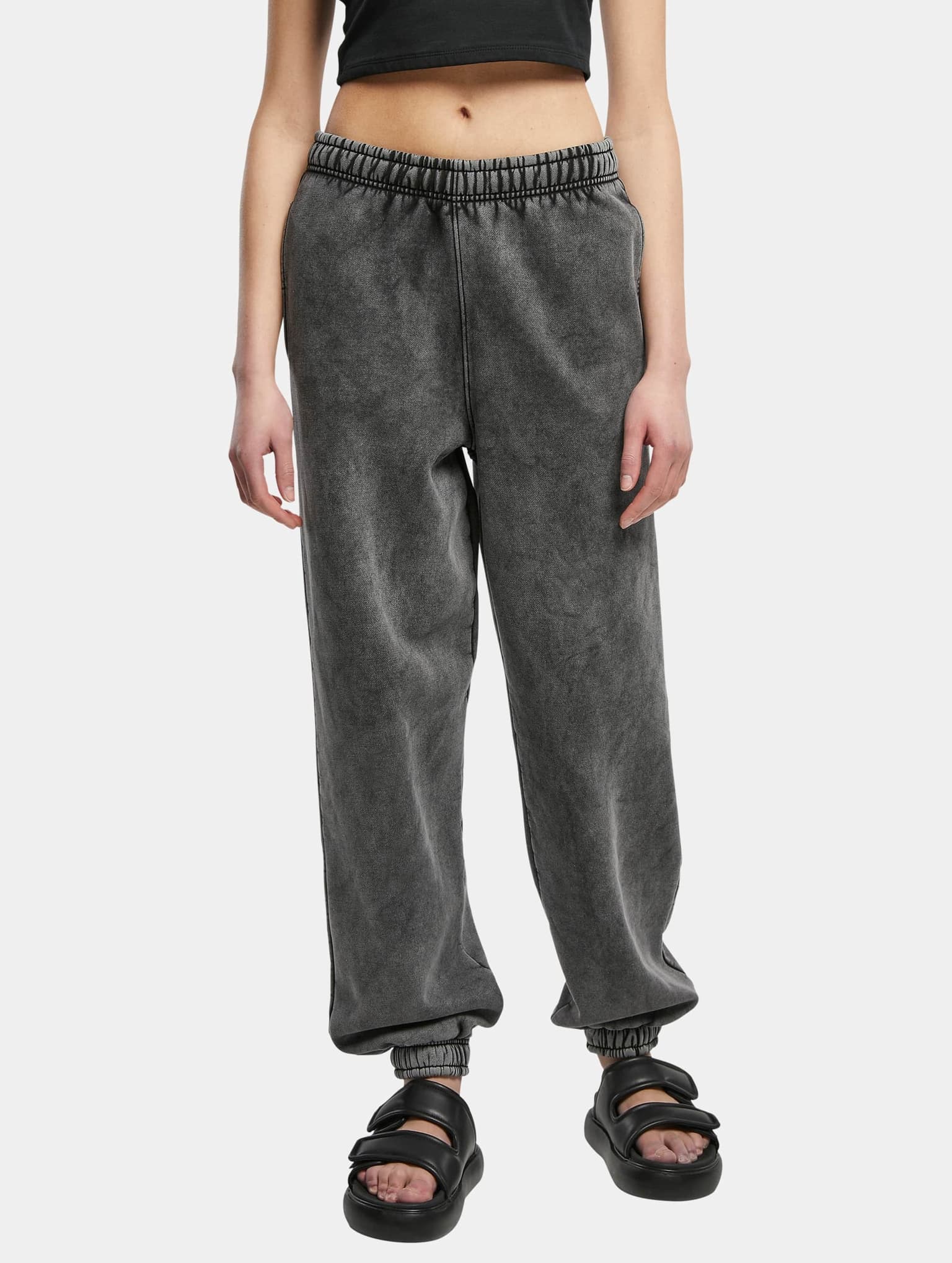 Urban Classics Ladies High Waist Stone Washed Sweat Pants