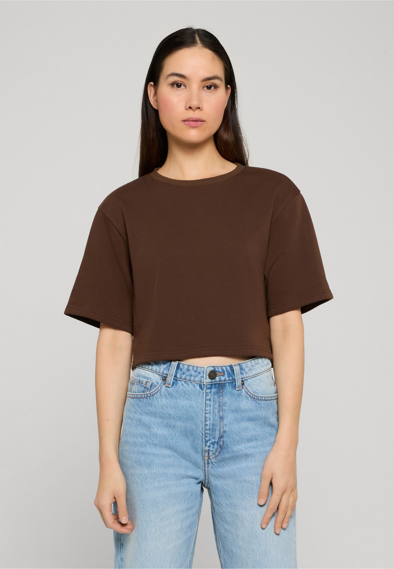 Urban Classics Ladies Light Terry Cropped Tee