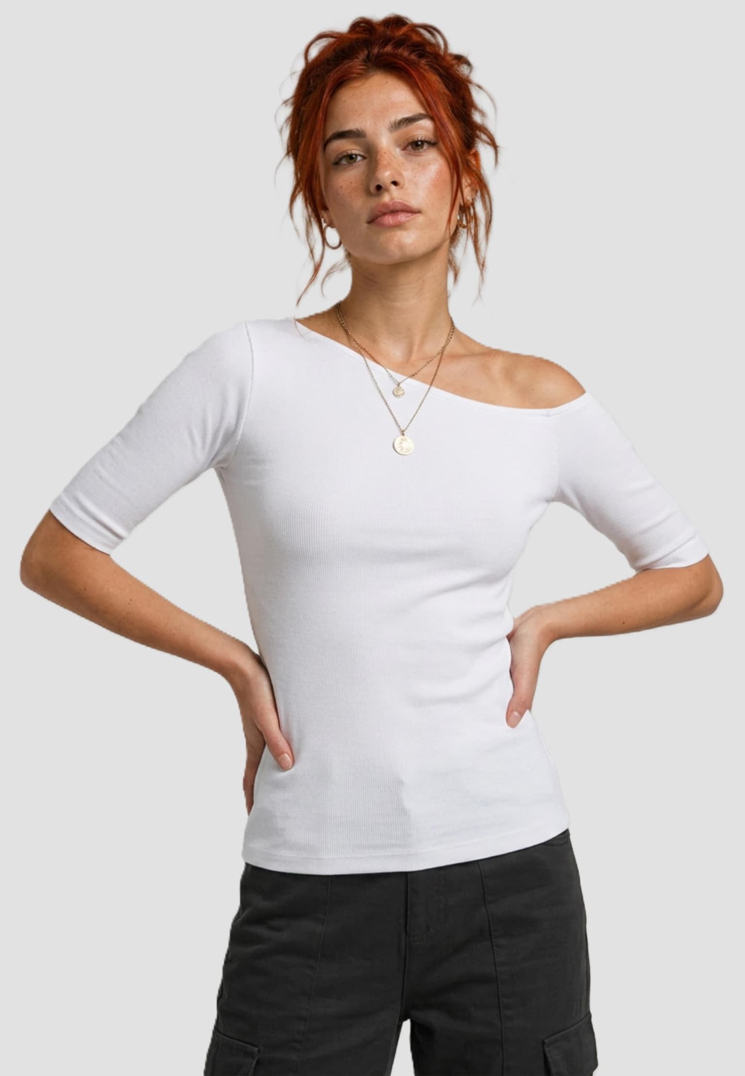 Urban Classics Ladies Essentials Asymmetric Rib Tee