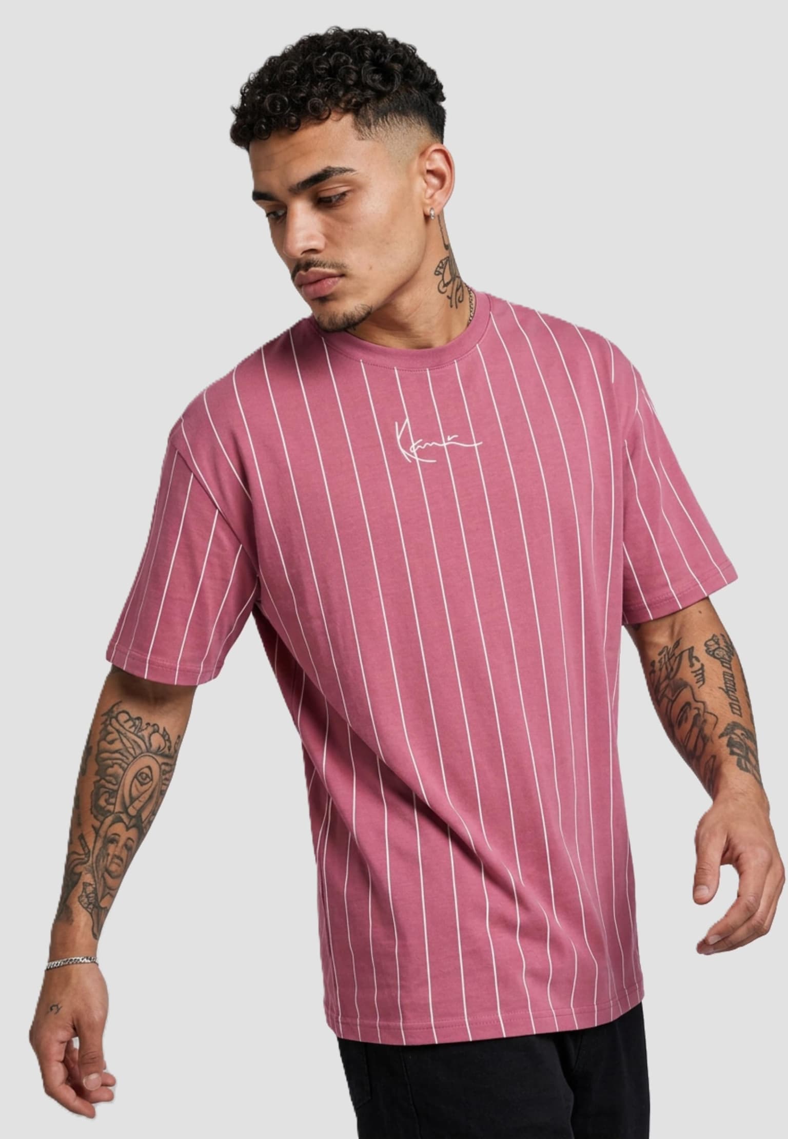Karl Kani Small Signature Essential Pinstripe Tee