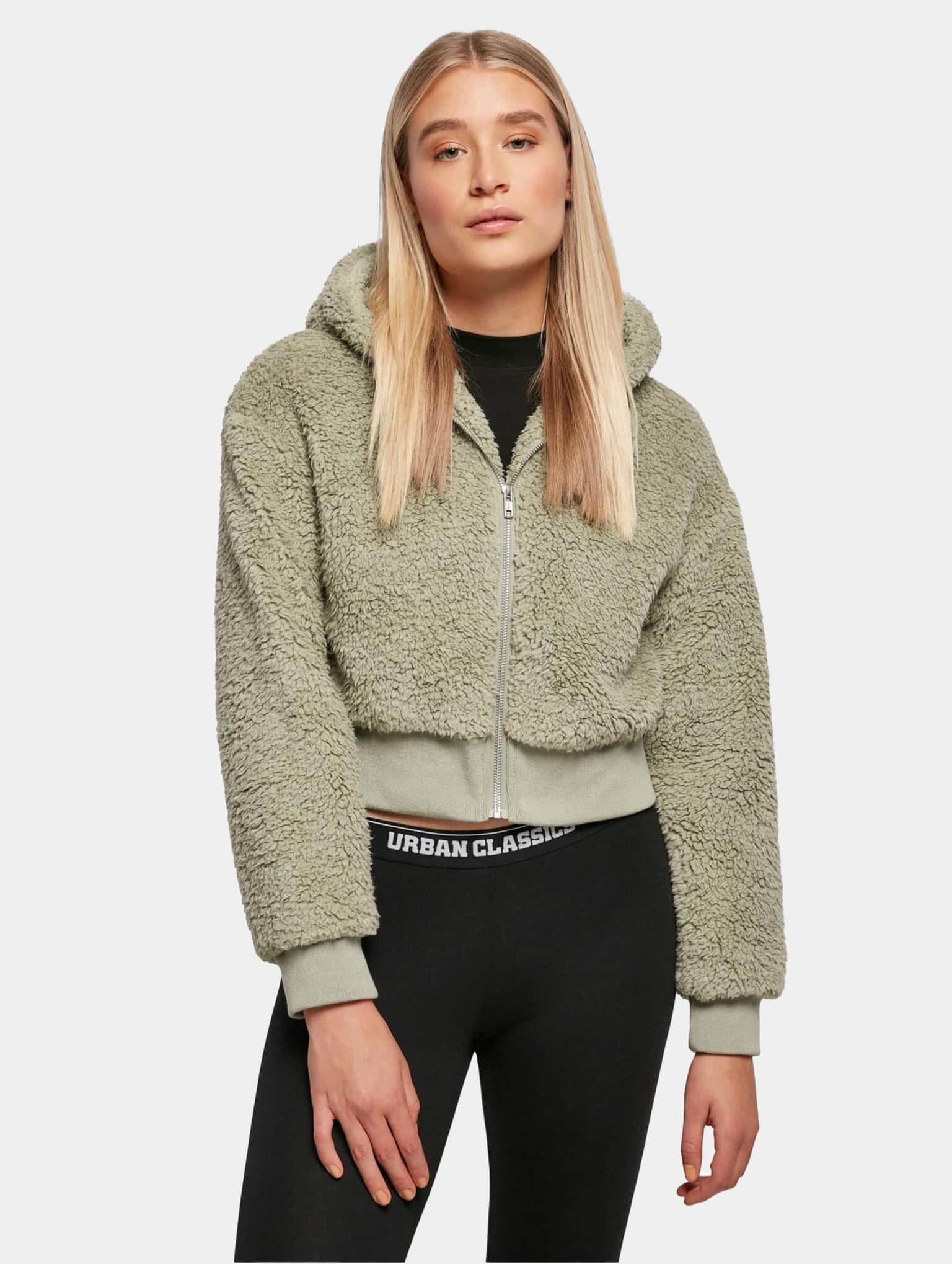Urban Classics Ladies Short Oversized Sherpa Jacket