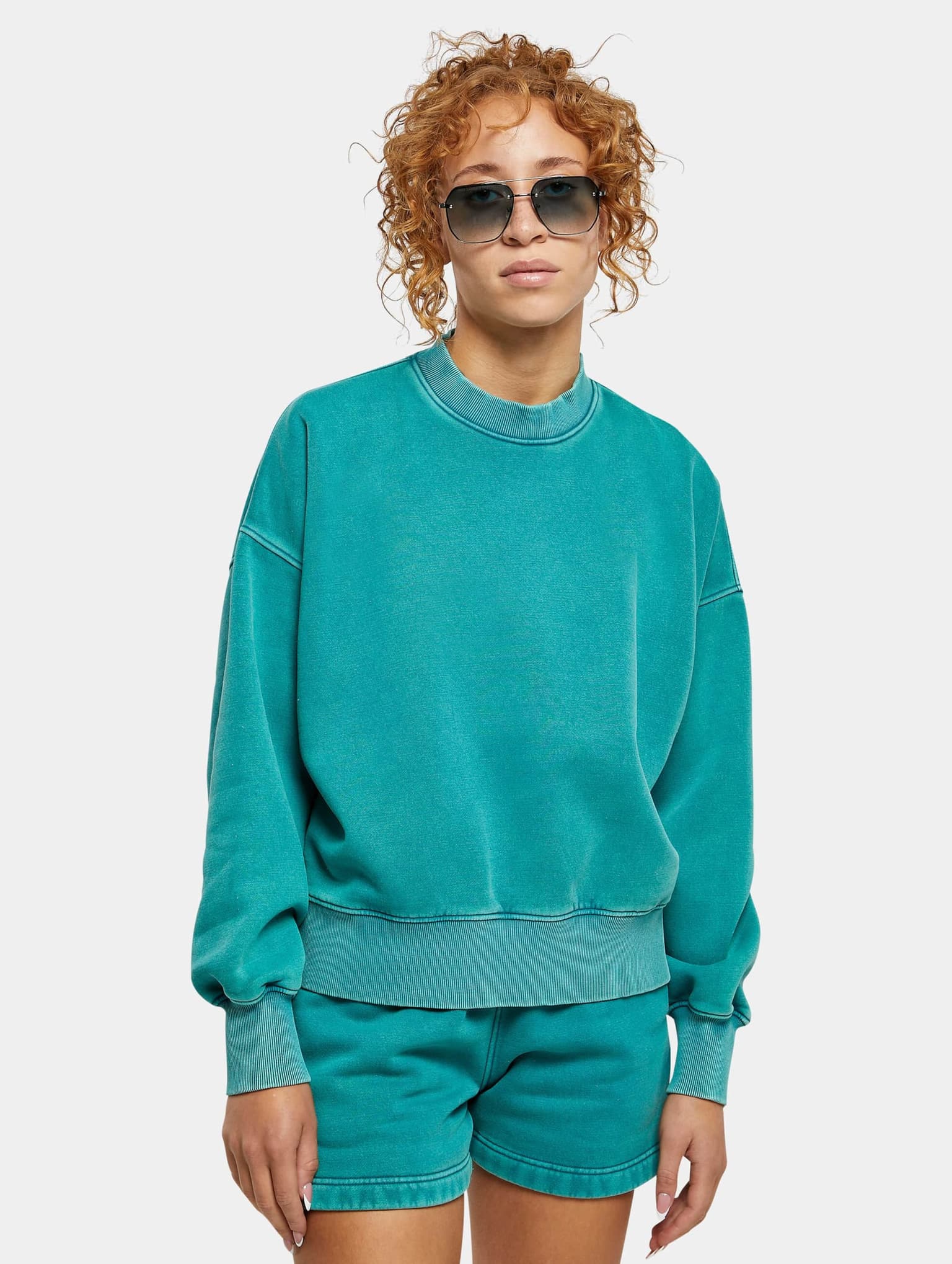 Urban Classics Ladies Oversized Stone Washed Crewneck