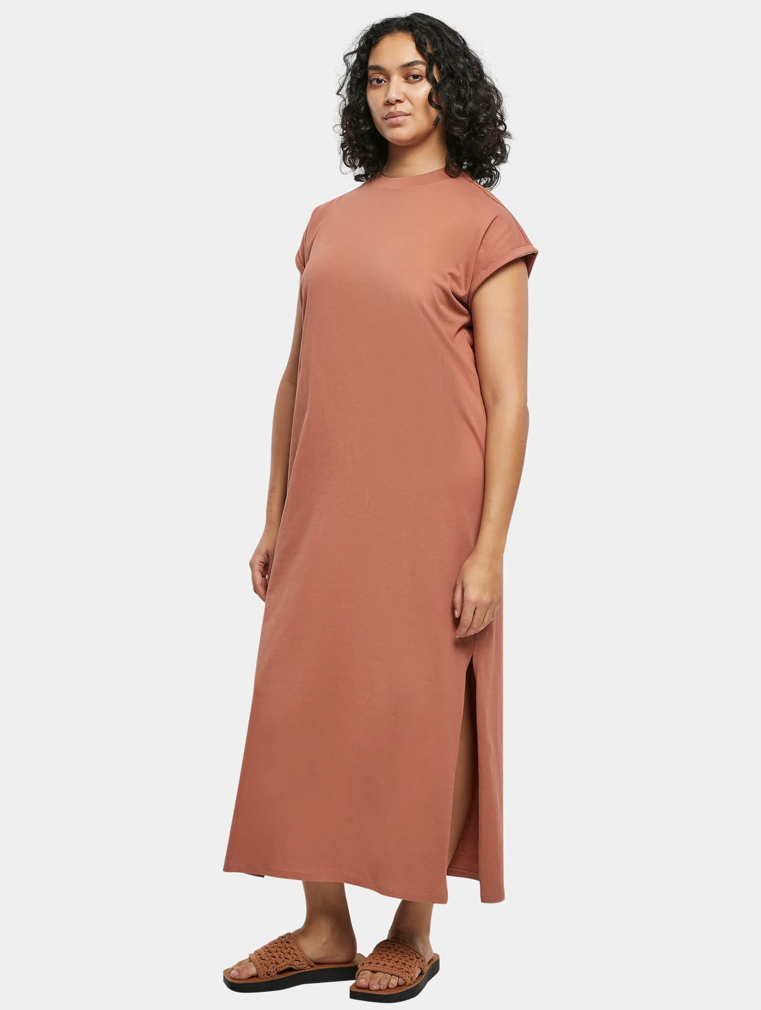 Urban Classics Ladies Long Extended Shoulder Dress