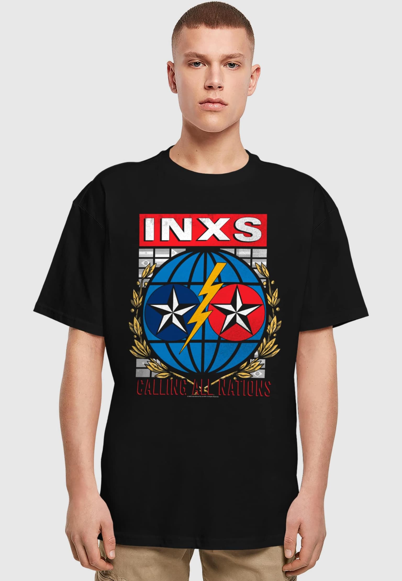 Merchcode INXS - Calling All Nations Heavy Oversize Tee