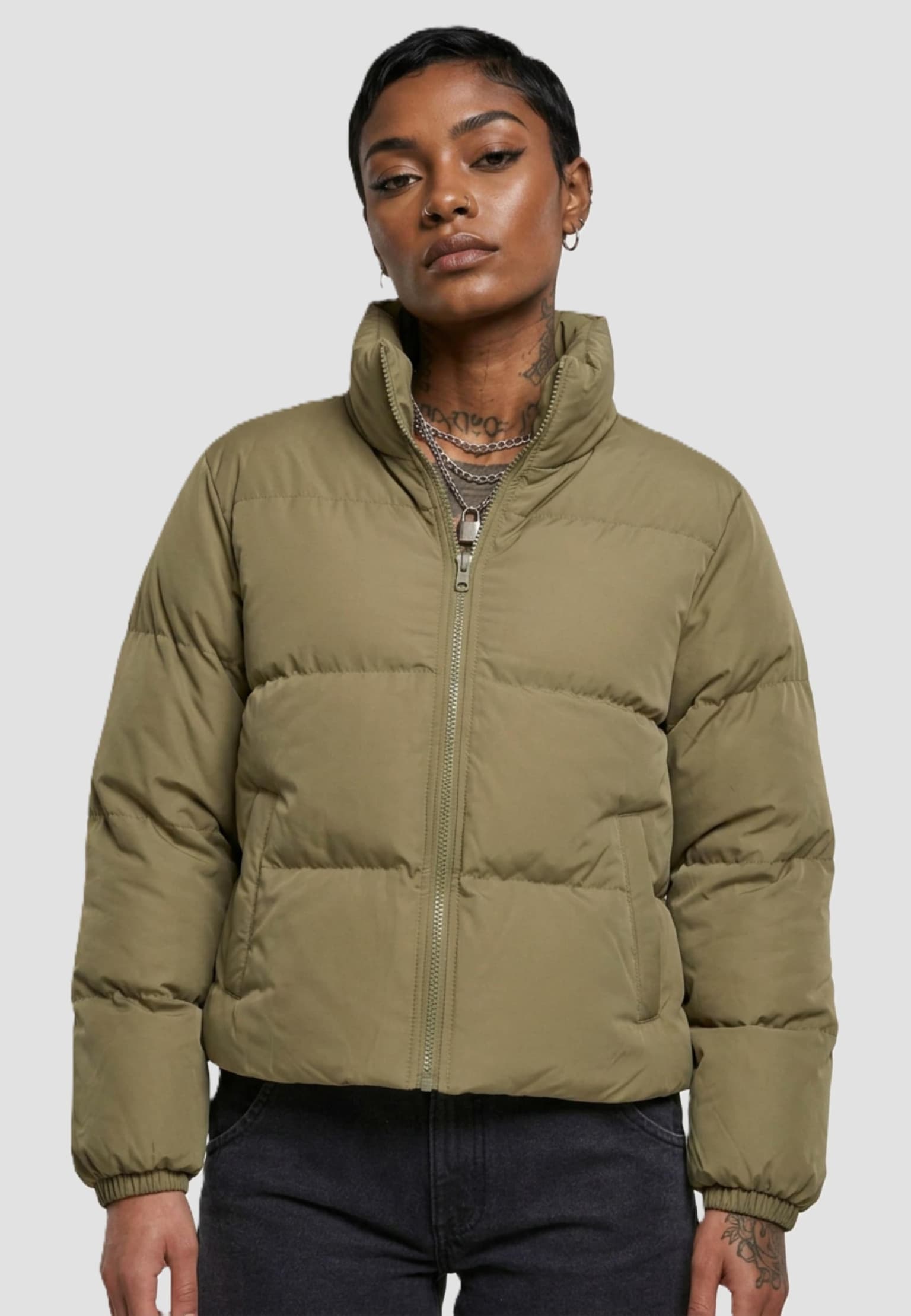 Urban Classics Ladies Short Peached Puffer Jacket