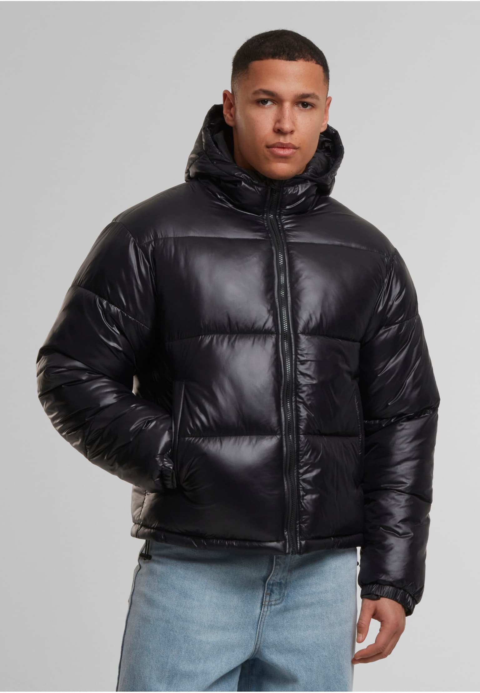 Urban Classics Shiny Puffer Jacket With Hood