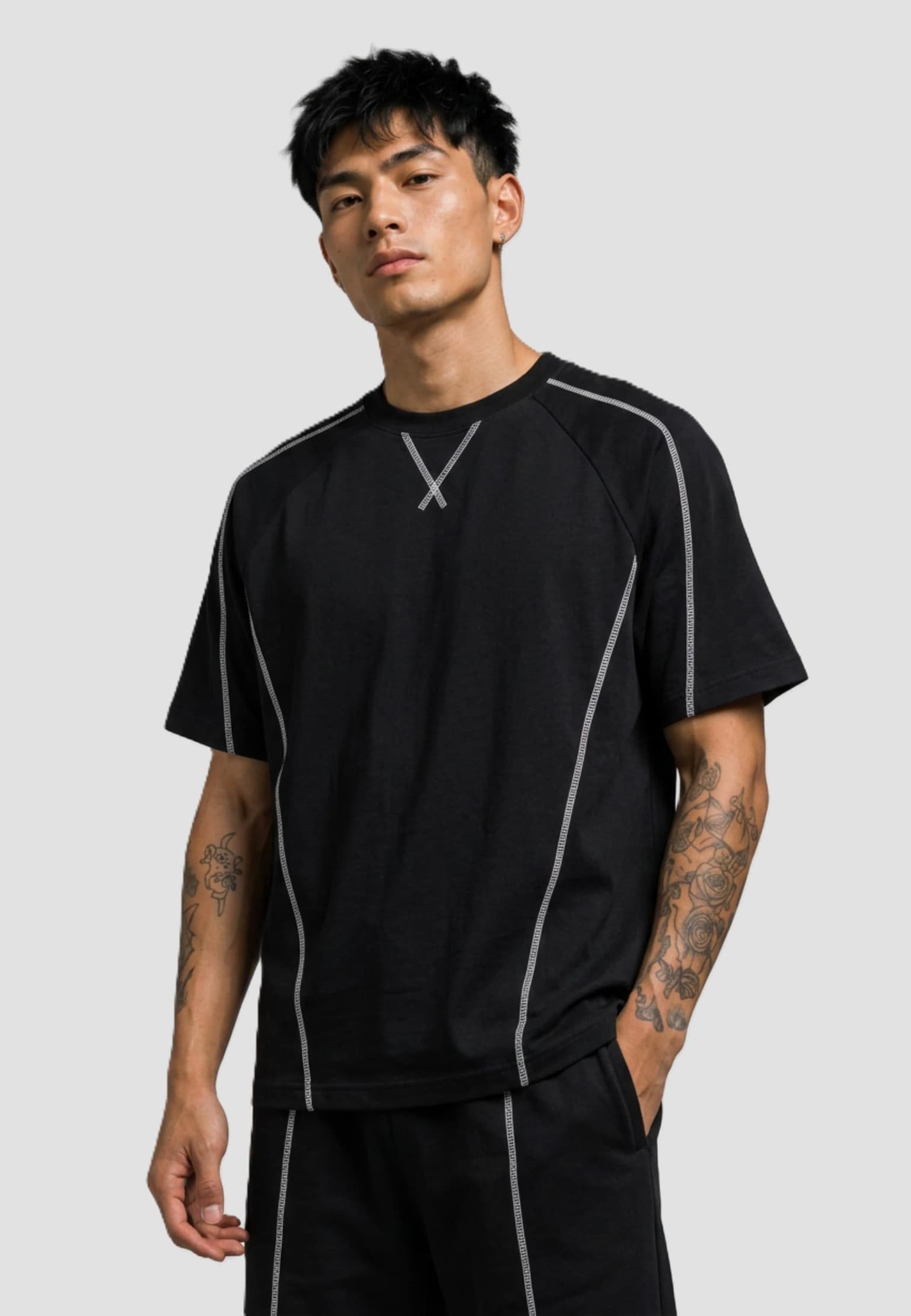 Urban Classics Contrast Seam Peached Heavy Tee