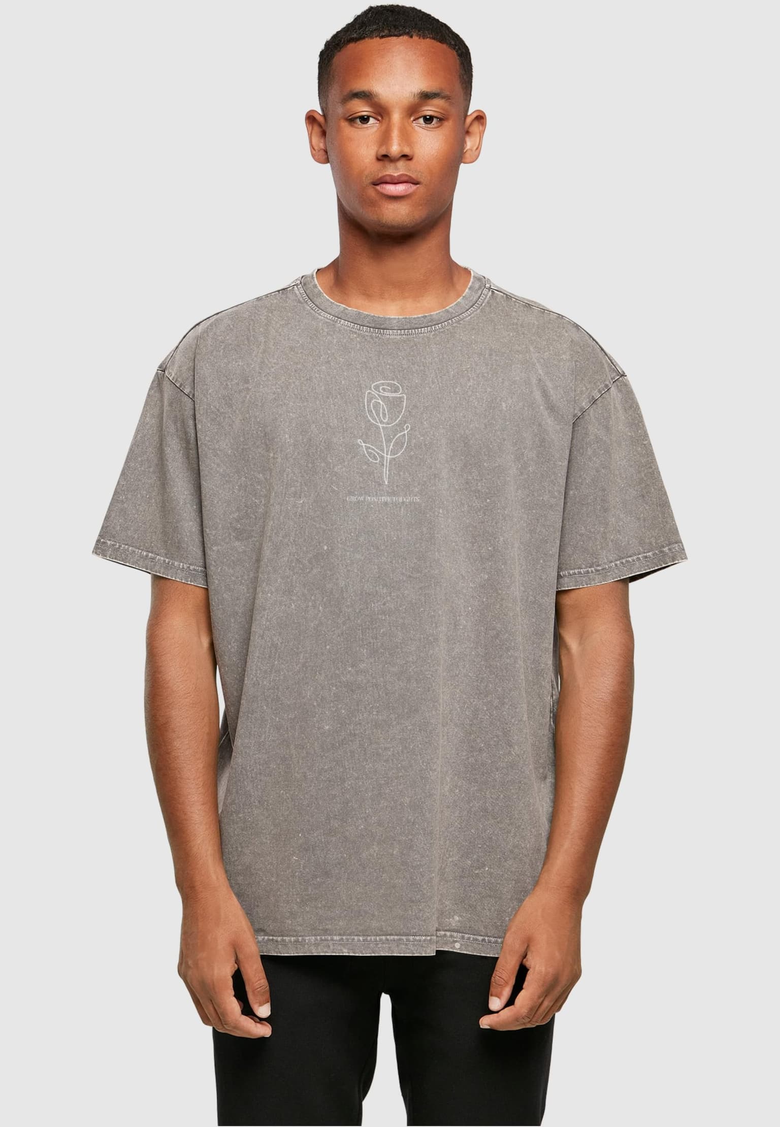 Merchcode Spring - Tulip Flower Acid Washed Heavy Oversized Tee