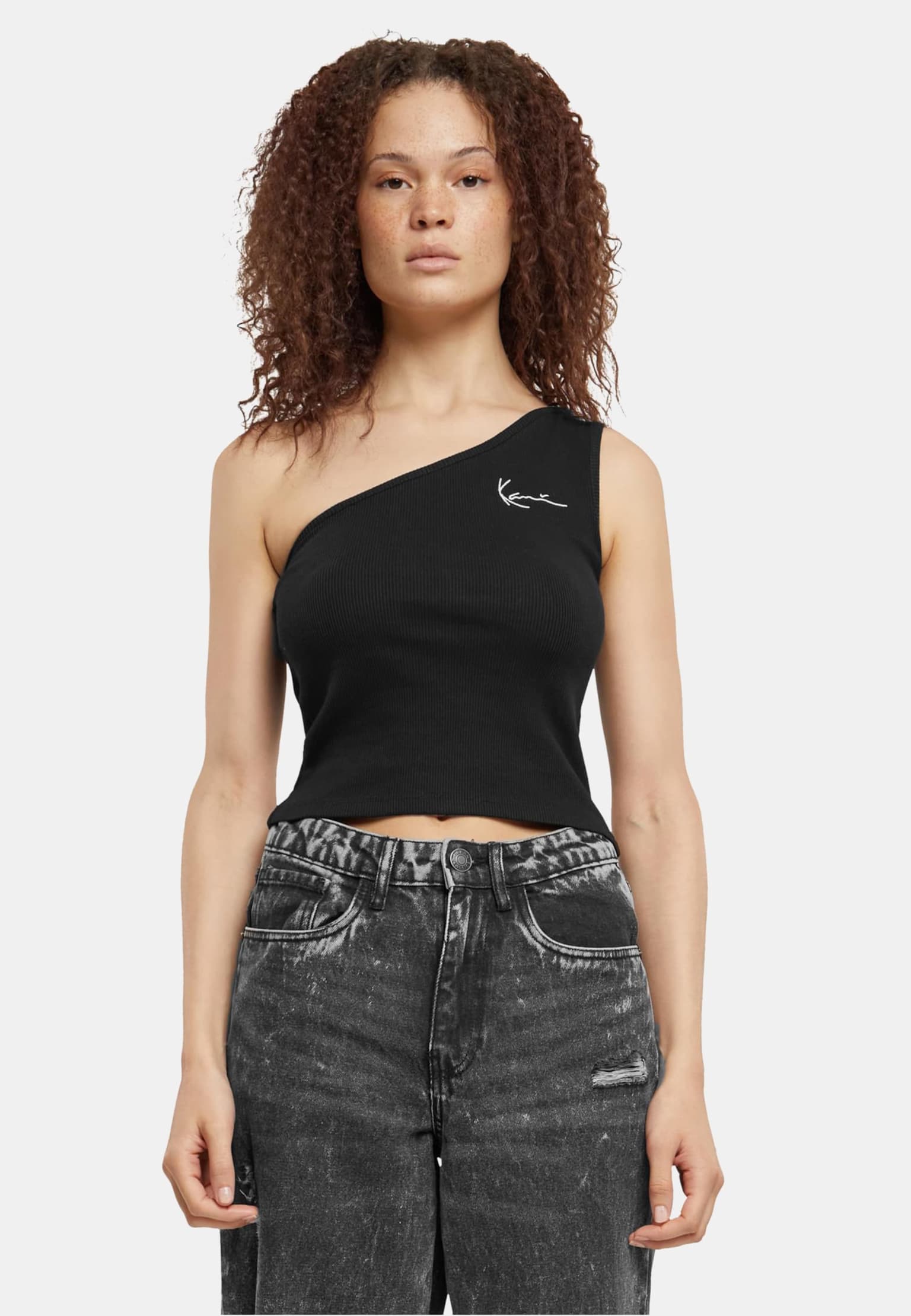 Karl Kani Chest Signature Essential Asymmetric Rib Top