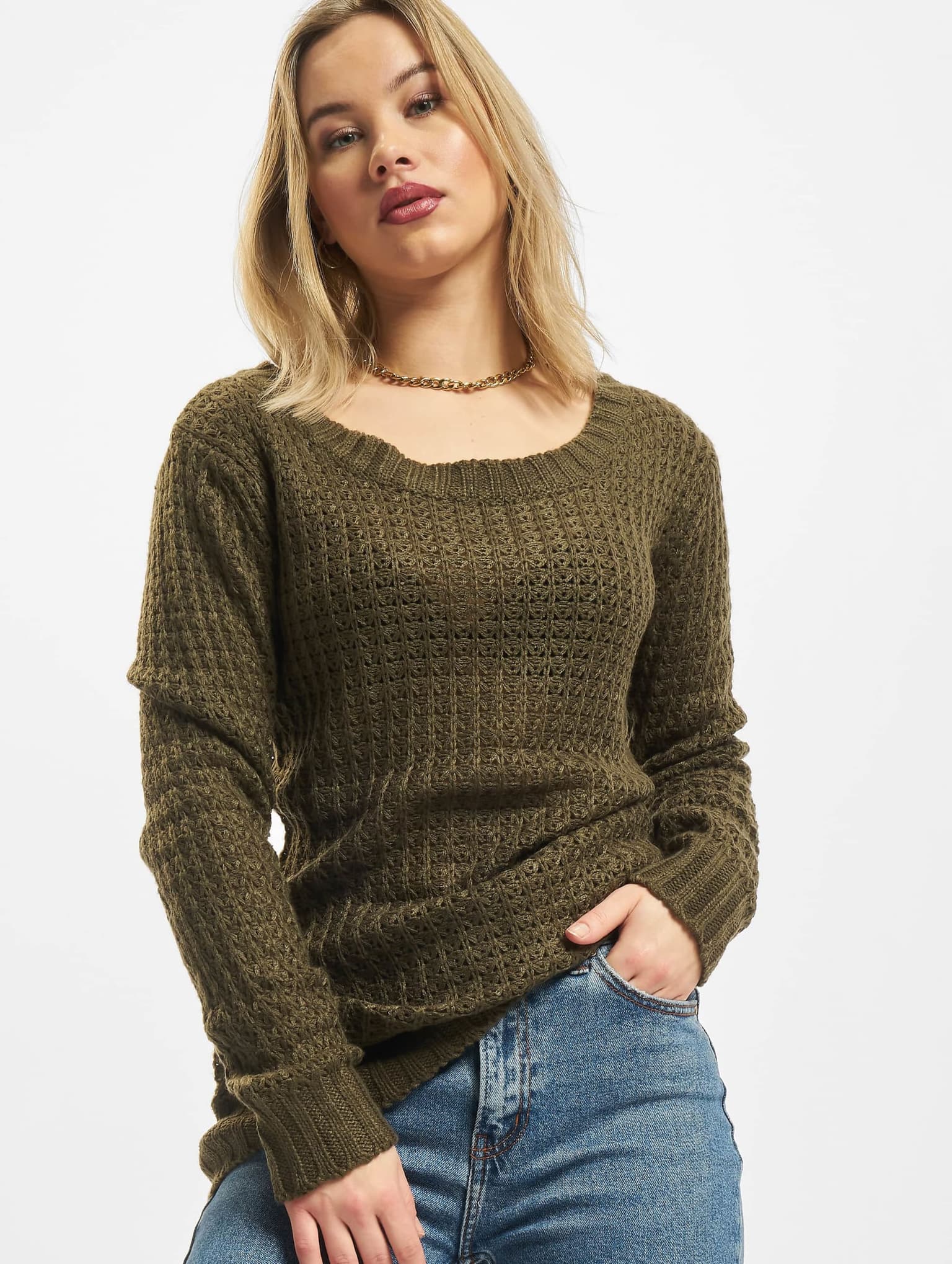 Urban Classics Ladies Long Wideneck Sweater